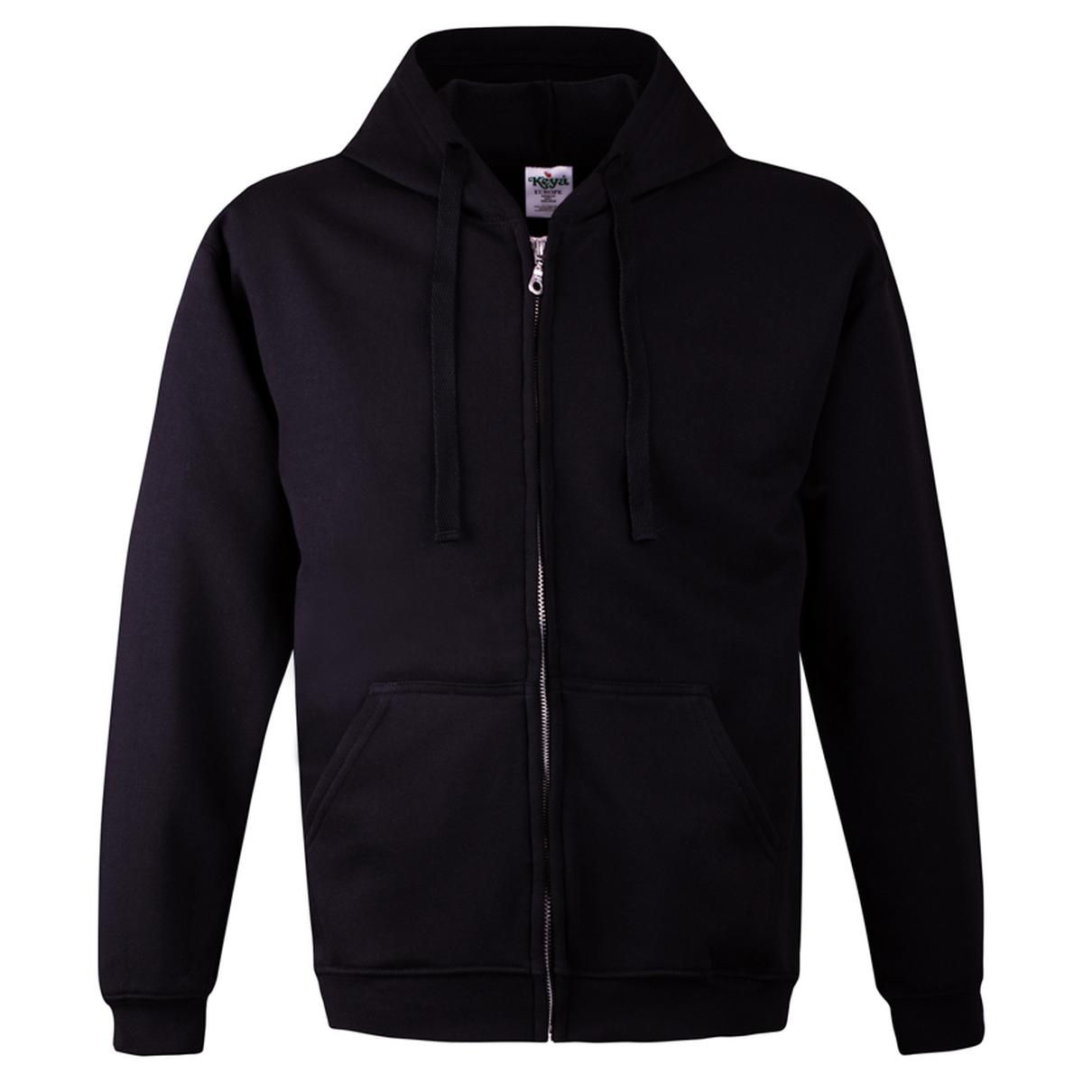 BLUZA Z KAPTUREM ZAPINANA 280G CZARNA