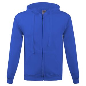 BLUZA Z KAPTUREM ZAPINANA 280G NIEBIESKA