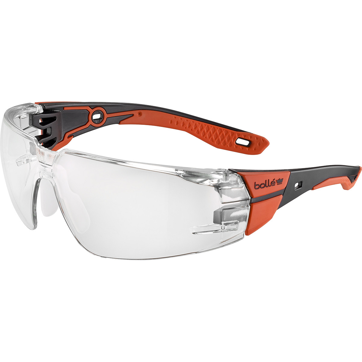 OKULARY OCHRONNE BOLLE RUSH 2.0 (PRZEZROCZYSTE) BLACK/RED - obrazek 3
