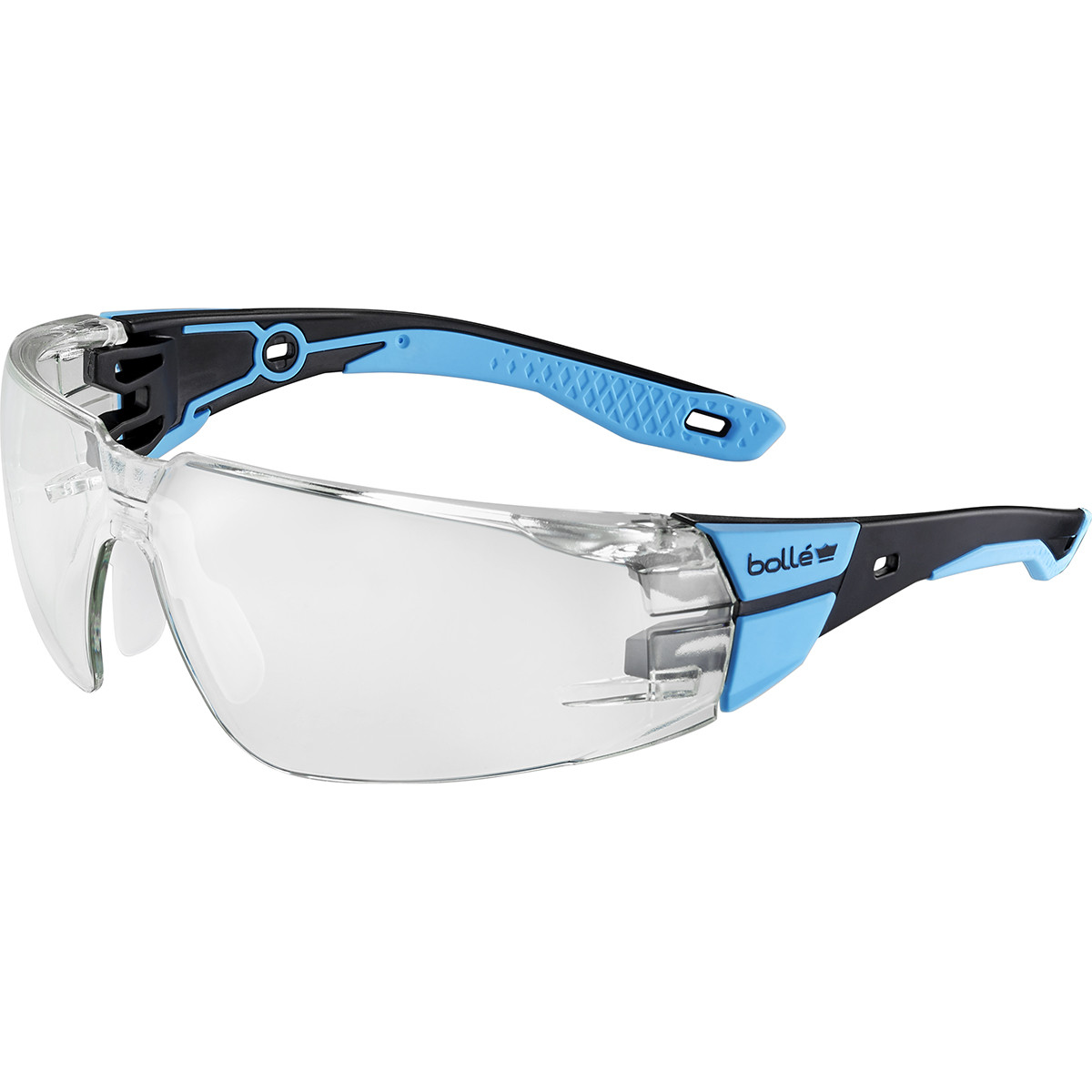 OKULARY OCHRONNE BOLLE RUSH 2.0 (PRZEZROCZYSTE) BLACK/BLUE - obrazek 3